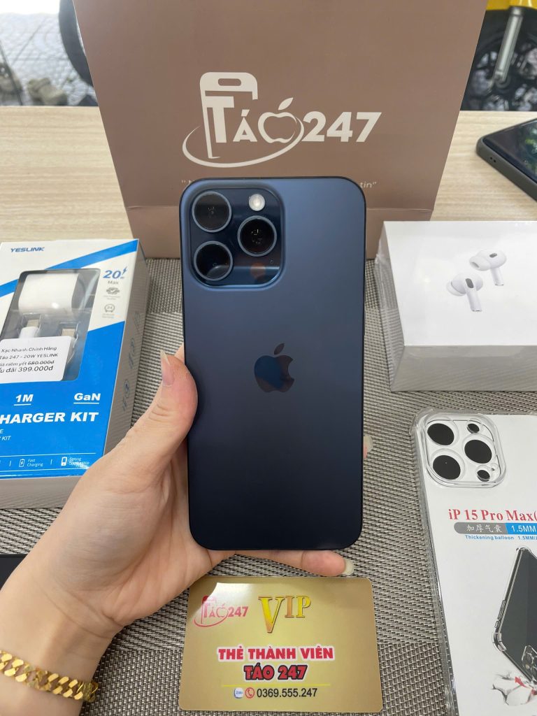 iPhone 15 Pro Max trả góp Đà Nẵng - máy zin, tặng phụ kiện, thẻ VIP tại Táo 247