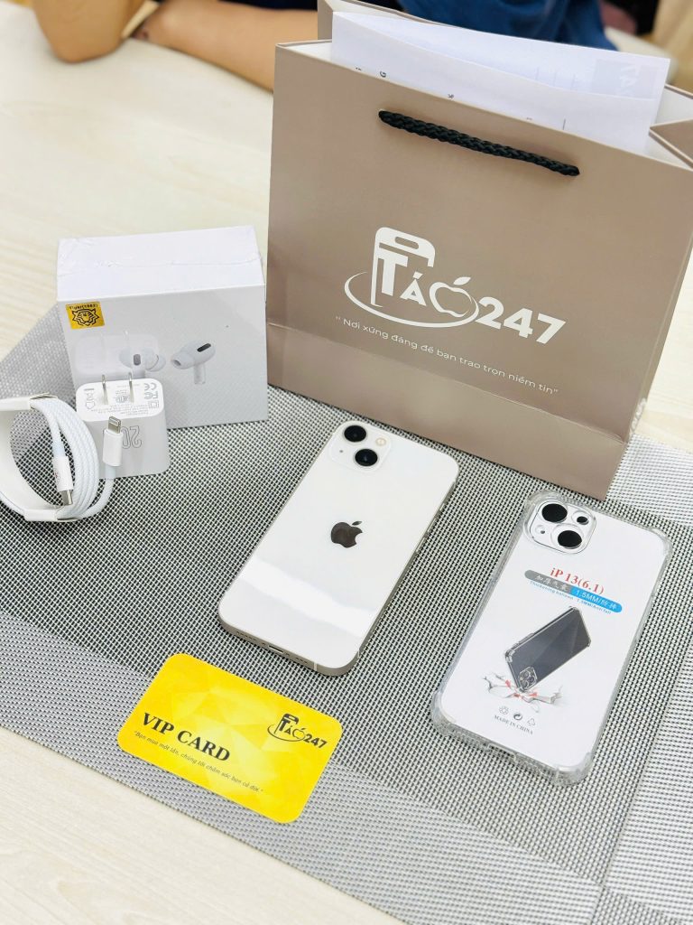 iPhone 13 Pro cũ màu trắng chính hãng Táo 247 kèm phụ kiện zin