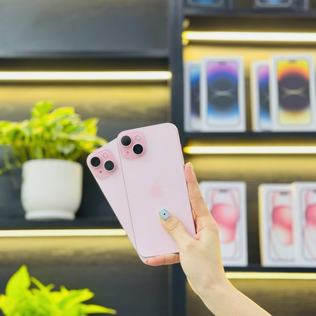 iPhone 15 màu hồng cũ đẹp như mới tại Táo 247 Đà Nẵng, zin 100%, máy đẹp, bảo hành trọn đời
