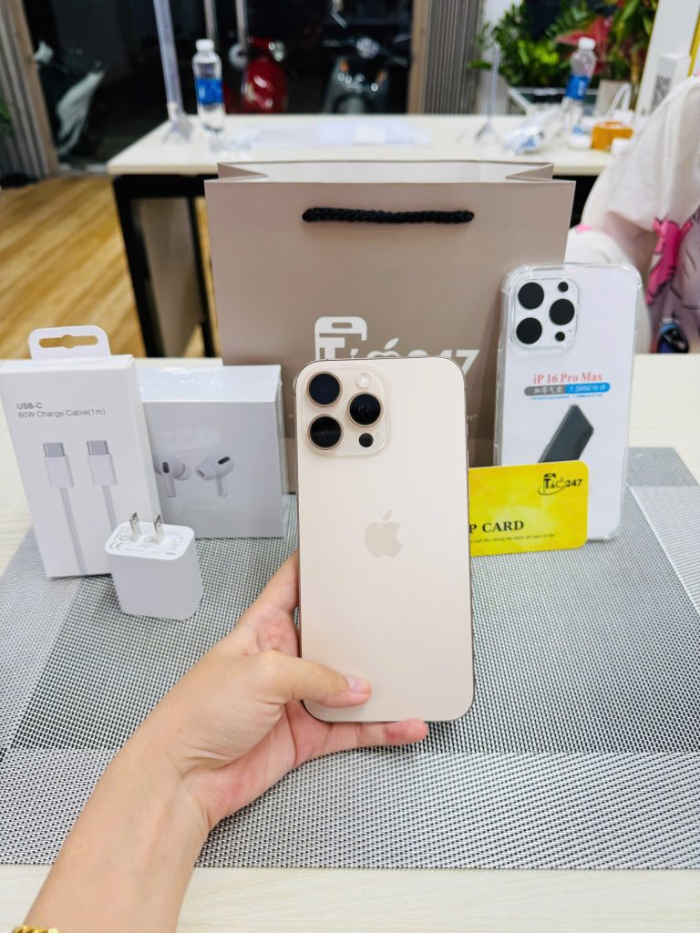 iPhone 16 Pro Max trả góp Đà Nẵng - máy mới fullbox, tặng phụ kiện tại Táo 247
