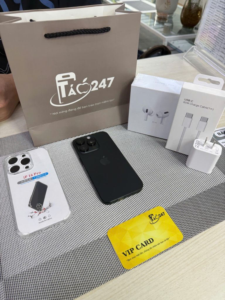 iPhone 16 Pro mới Đà Nẵng tại Táo 247 – Fullbox, máy zin chính hãng, tặng phụ kiện đầy đủ