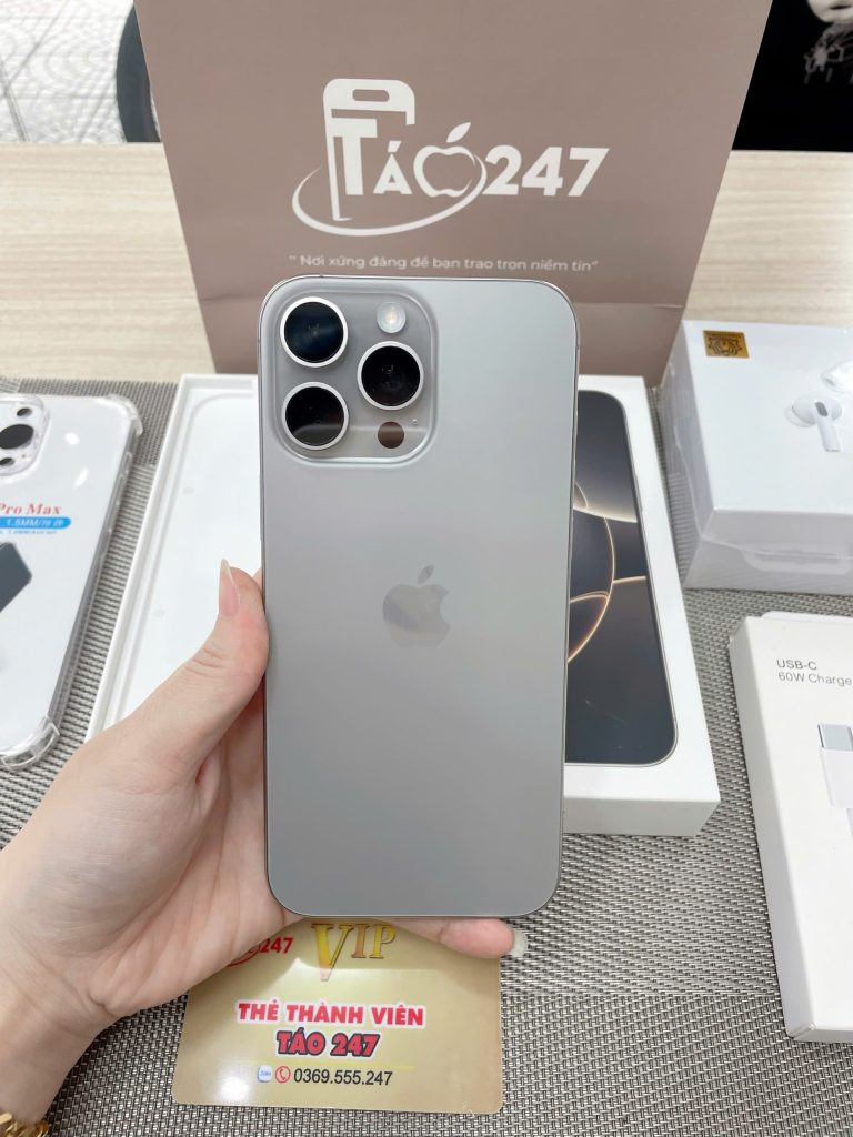 iPhone 16 Pro Max mới Đà Nẵng tại Táo 247 – máy zin, bảo hành chuẩn Apple