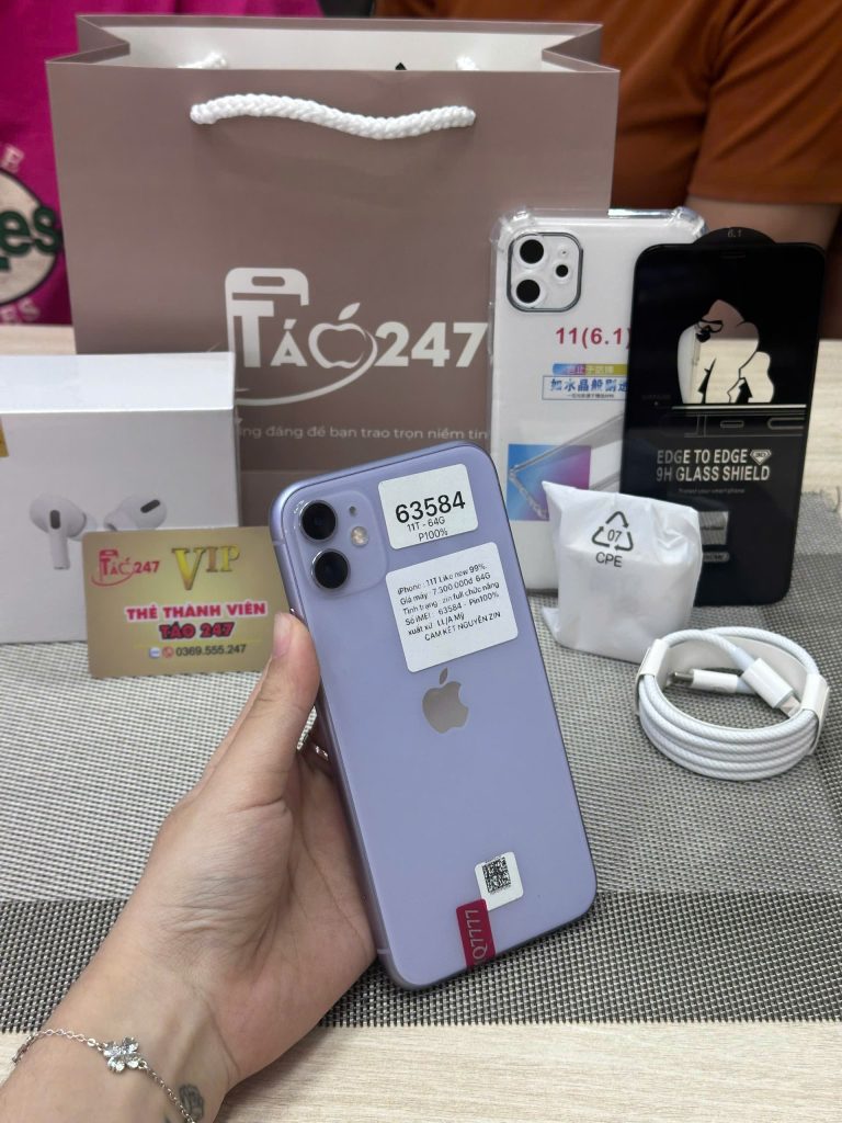 iPhone 11 màu tím cũ đẹp tại Táo 247 Đà Nẵng – máy zin 100% bảo hành dài hạn