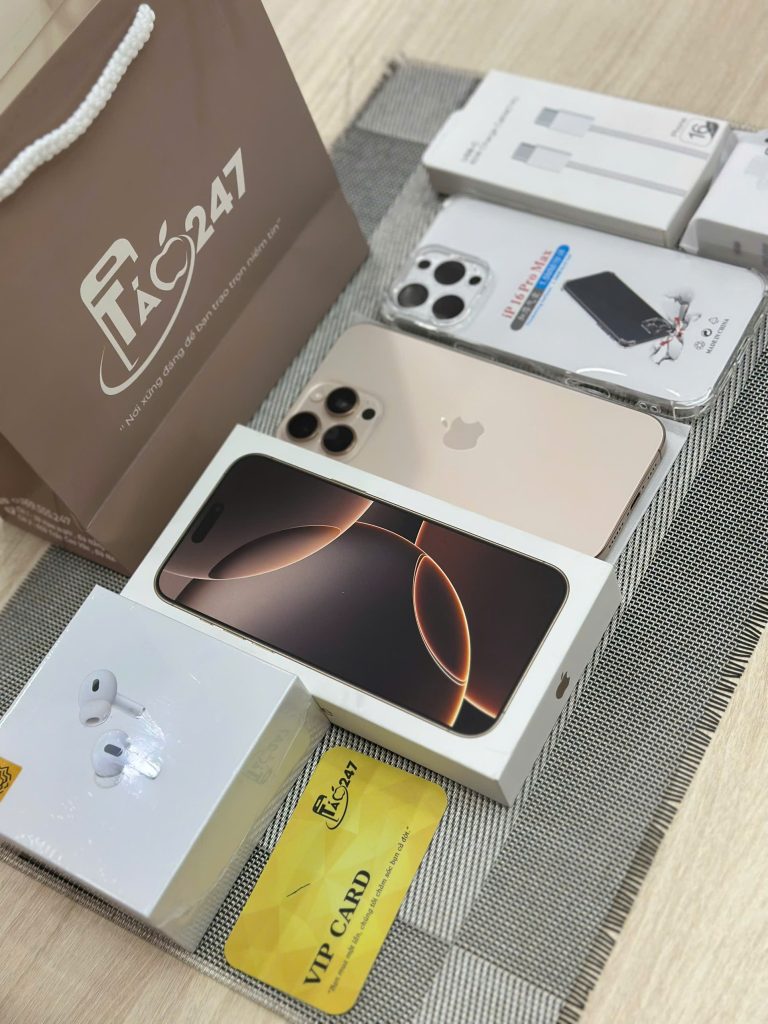 Hộp đập hộp iPhone 13 Pro Max cũ cùng phụ kiện tặng kèm tại Táo 247 Đà Nẵng – máy zin, đủ hộp, bảo hành dài
