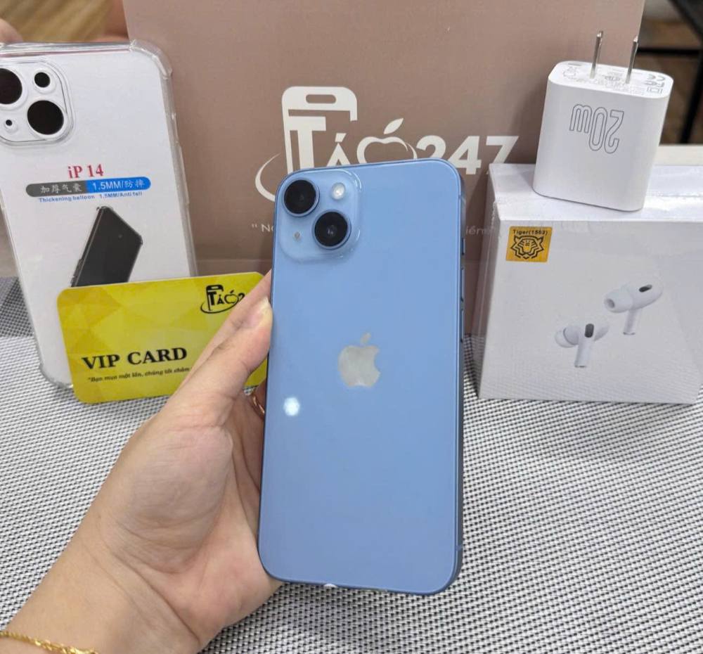 iPhone 14 Plus màu xanh cũ like new tại cửa hàng Táo 247 Đà Nẵng